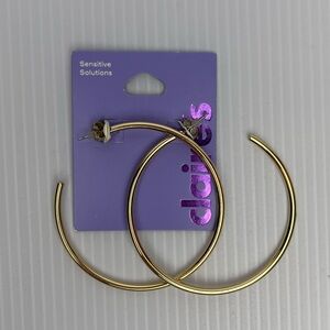 Claire's Shiny Gold Hoop Earrings
